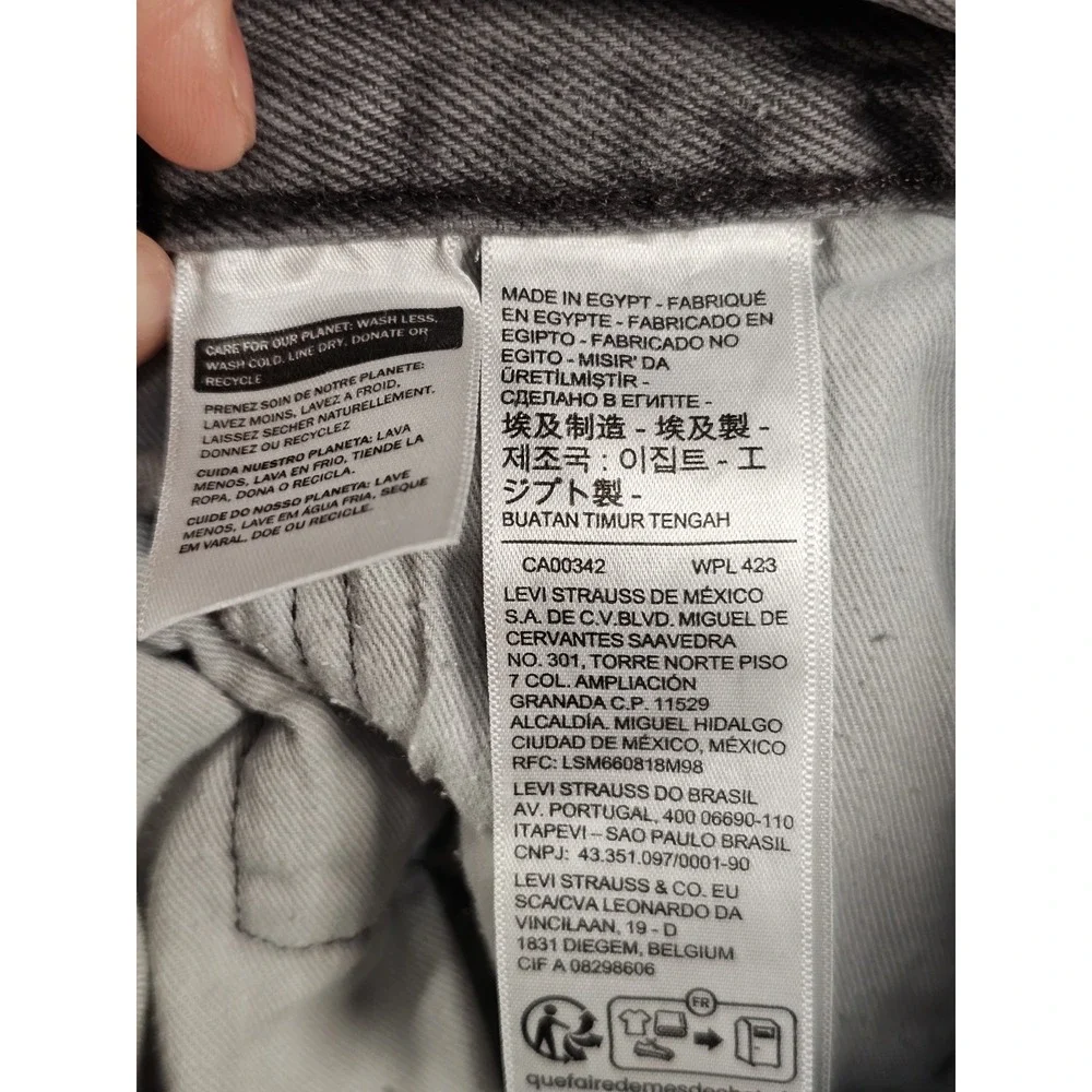 Levi's‎ 501 Original Button Fly Jeans Mens 38x34 Light Gray Premium Denim